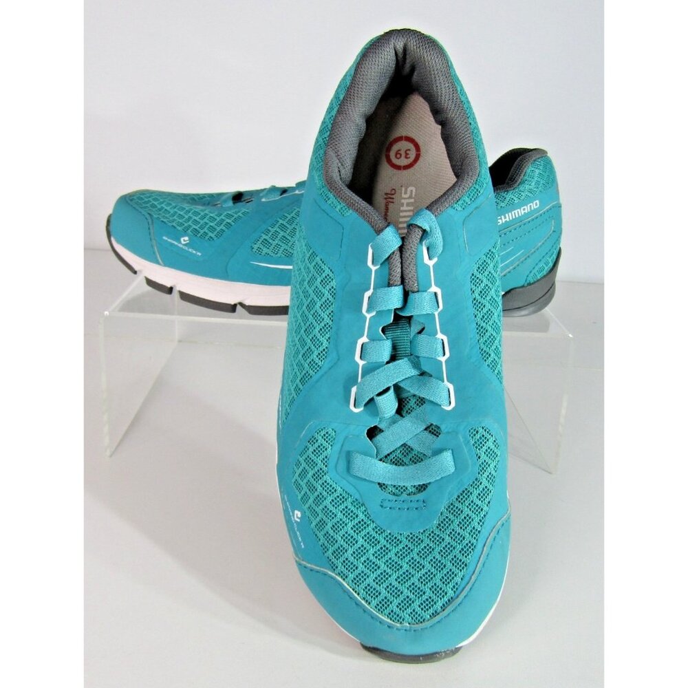 Shimano SH-CW41 Click'r Cycling Athletic Shoes Turquoise Womens Size 39 / 7.2